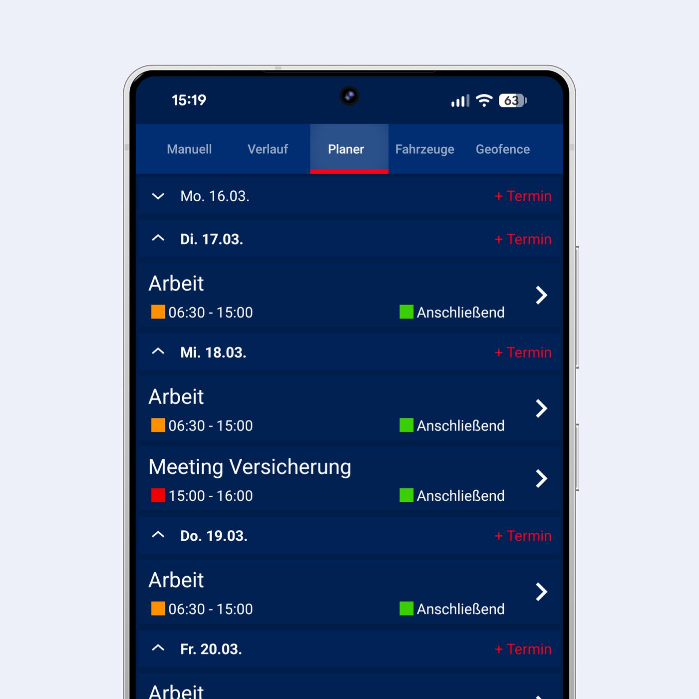 Statusplaner in der DIVERA App