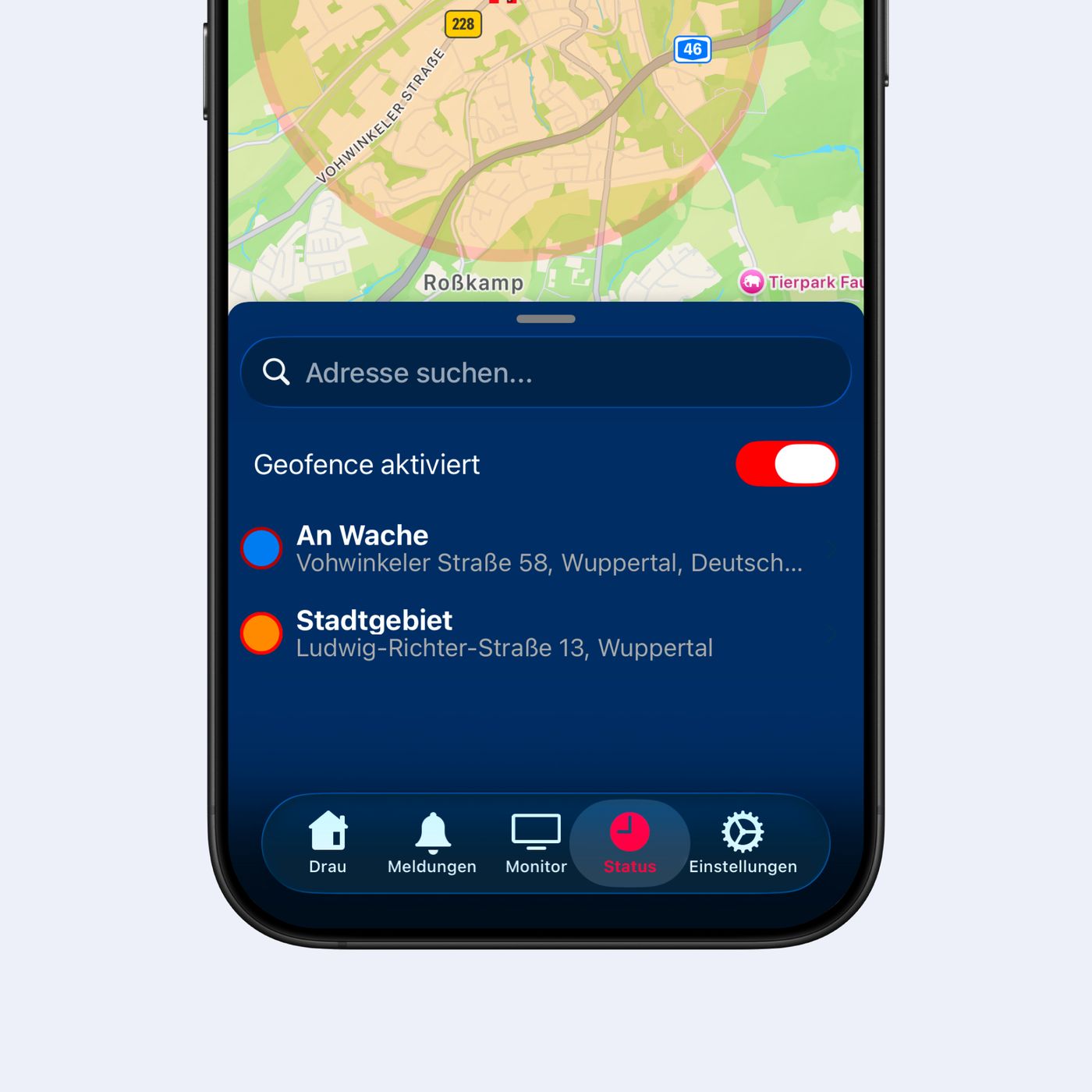 GeoFence Einstellungen in der DIVERA App